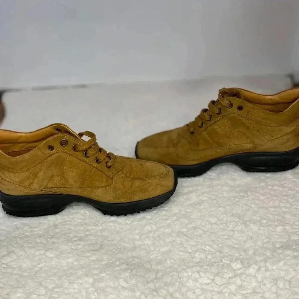 HOGAN INTERACTIVE WOMEN'S‎ CAMEL SUEDE TRAINERS Size 6.5 - Picture 10 of 12